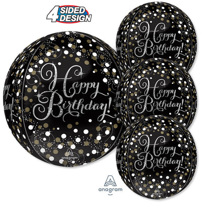 Anagram 16 inch ORBZ - SPARKING BIRTHDAY Foil Balloon 45348-01-A-P