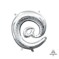 Anagram 16 inch SYMBOL @ - ANAGRAM - SILVER (AIR-FILL ONLY) Foil Balloon 33064-01-A-P