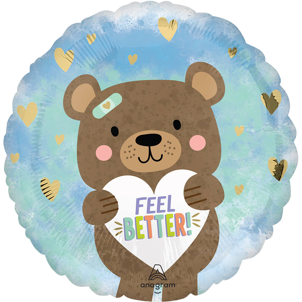 Anagram 17 inch FEEL BETTER BEAR Foil Balloon 45853-01-A-P