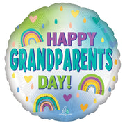 Anagram 17 inch GRANDPARENTS DAY RAINBOWS Foil Balloon 43149-02-A-U