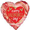 Anagram 17 inch HAPPY VALENTINE'S DAY TWISTY MARBLE Foil Balloon 45109-02-A-U