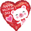 Anagram 17 inch HAPPY VALENTINE'S DAY WHITE BEAR Foil Balloon 43651-02-A-U