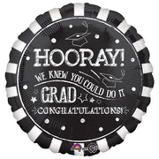 Anagram 17 inch HOORAY GRAD Foil Balloon 35288-02-A-U