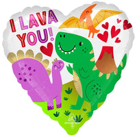 Anagram 17 inch I LAVA YOU DINOSAURS Foil Balloon 45113-02-A-U