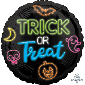 Anagram 17 inch NEON TRICK OR TREAT Foil Balloon 41935-02-A-U