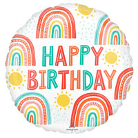 Anagram 17 inch RETRO RAINBOW BIRTHDAY Foil Balloon 42913-01-A-P