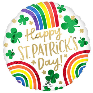 Anagram 17 inch ST. PATRICK'S DAY RAINBOWS Foil Balloon 45156-02-A-U