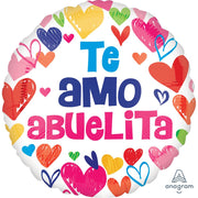 Anagram 17 inch TE AMO ABUELITA Foil Balloon 41987-01-A-P