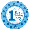 Anagram 18 inch 1ST BIRTHDAY BOY Foil Balloon 32541-02-A-U