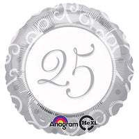 Anagram 18 inch 25TH ANNIVERSARY Foil Balloon