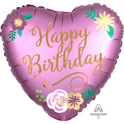 Anagram 18 inch BIRTHDAY SATIN FLOWERS Foil Balloon 39066-02-A-U