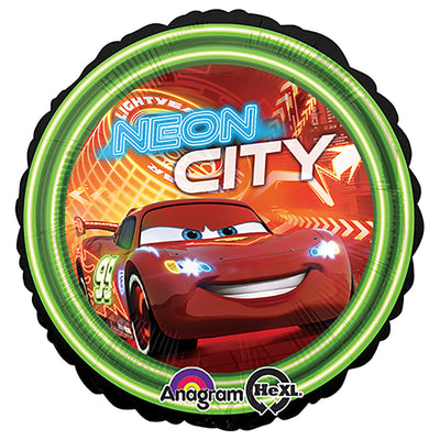 Anagram 18 inch CARS NEON CITY Foil Balloon