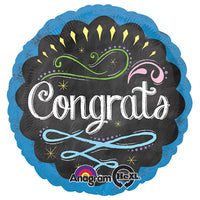 Anagram 18 inch CHALK BOARD CONGRATS Foil Balloon 28723-01-A-P