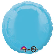 Anagram 18 inch CIRCLE - CARIBBEAN BLUE Foil Balloon 23009-02-A-U