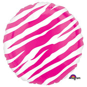 Anagram 18 inch CIRCLE - PINK ZEBRA Foil Balloon A119585-02-A-U