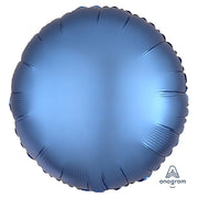 Anagram 18 inch CIRCLE - SATIN LUXE AZURE Foil Balloon 36808-02-A-U