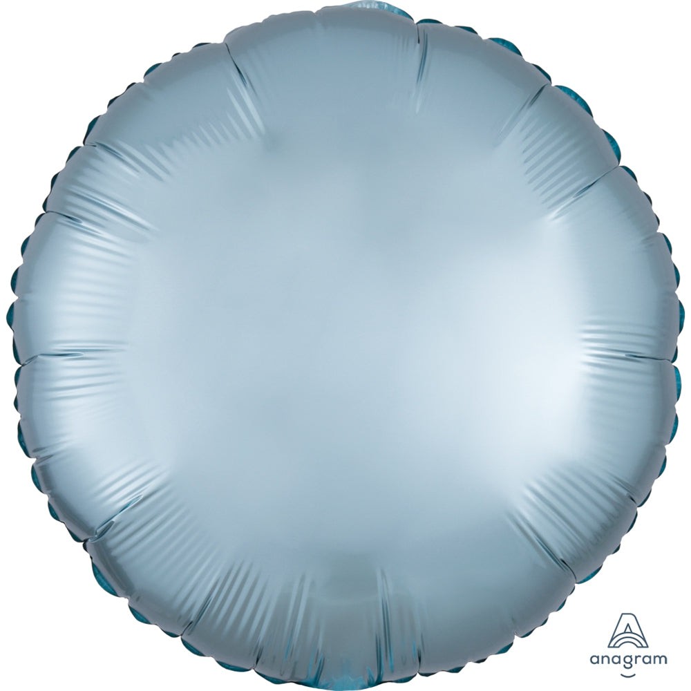 Anagram 18 inch CIRCLE - SATIN LUXE PASTEL BLUE Foil Balloon 39910-02-A-U