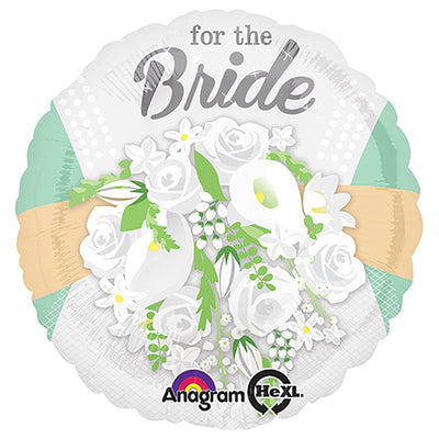 Anagram 18 inch FOR THE BRIDE FLORAL Foil Balloon 30703-01-A-P