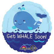 Anagram 18 inch GET WHALE SOON Foil Balloon 30776-01-A-P