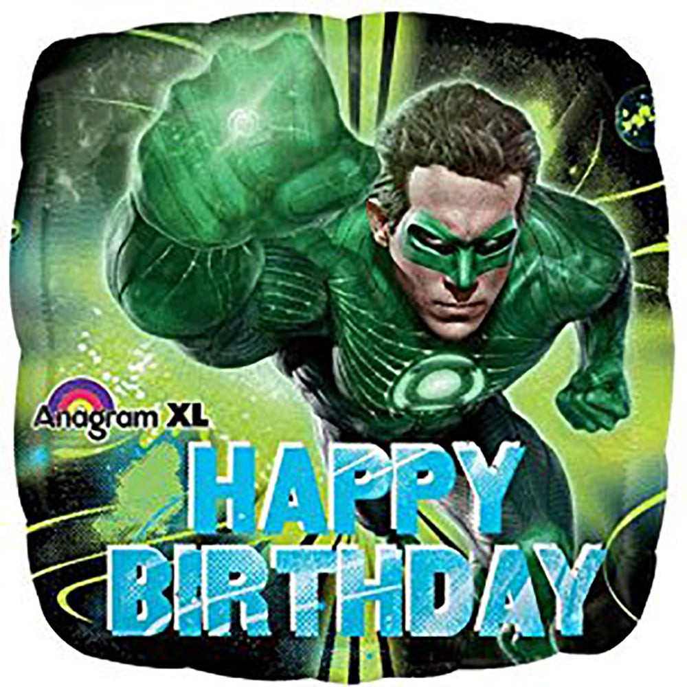 Anagram 18 inch GREEN LANTERN HAPPY BIRTHDAY Foil Balloon 22883-01-A-P