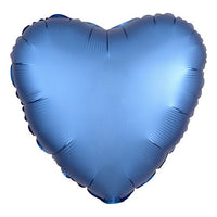 Anagram 18 inch HEART - SATIN LUXE AZURE Foil Balloon 36809-02-A-U