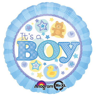 Anagram 18 inch IT'S A BOY BLUE Foil Balloon 15820-01-A-P