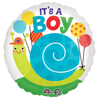 Anagram 18 inch IT'S A BOY SNAIL Foil Balloon 33646-01-A-P