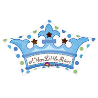 Anagram 18 inch LITTLE PRINCE CROWN Foil Balloon 20755-02-A-U