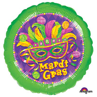 Anagram 18 inch MARDI GRAS MASQUERADE Foil Balloon A111040-02-A-U