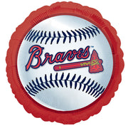 Anagram 18 inch MLB ATLANTA BRAVES BASEBALL Foil Balloon 18737-01-A-P