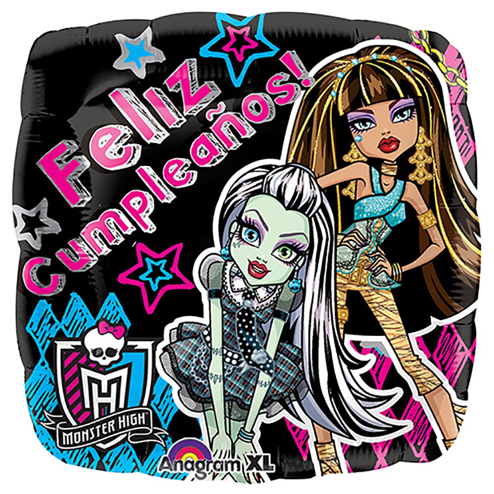 Anagram 18 inch MONSTER HIGH FELIZ CUMPLEANOS Foil Balloon 28443-02-A-U