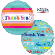 Anagram 18 inch MULTI LANGUAGE THANK YOU Foil Balloon 28720-01-A-P