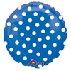 Anagram 18 inch POLKA DOT BLUE Foil Balloon 119587-02-A-U