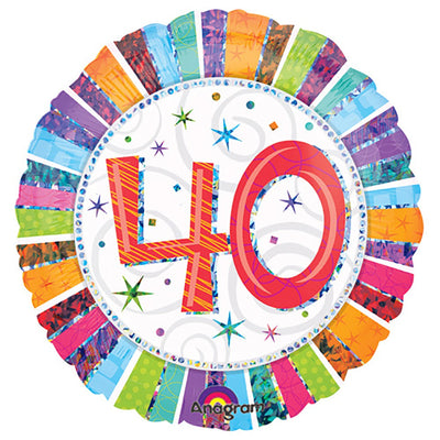 Anagram 18 inch RADIANT BIRTHDAY 40 Foil Balloon 16070-01-A-P