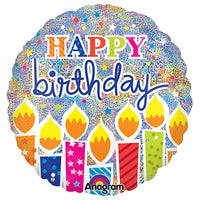 Anagram 18 inch SHIMMER BIRTHDAY CANDLES Foil Balloon