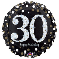 Anagram 18 inch SPARKLING BIRTHDAY 30 Foil Balloon 32129-01-A-P