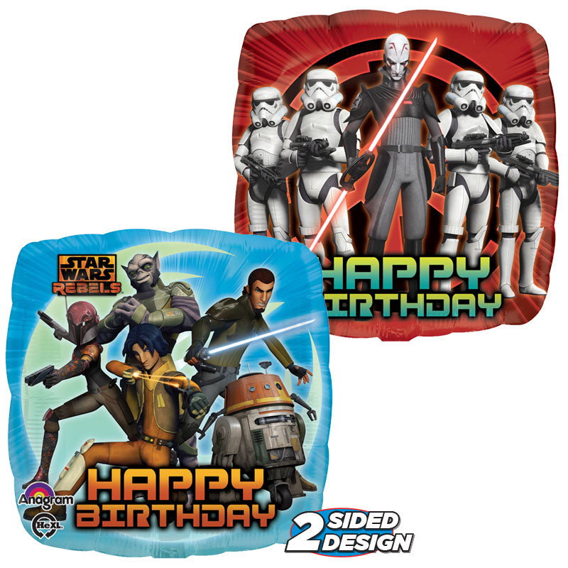 Anagram 18 inch STAR WARS REBELS HAPPY BIRTHDAY Foil Balloon