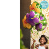 Anagram 18 inch SUMMER ORANGE & PURPLE HIBISCUS Foil Balloon 43033-02-A-U