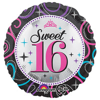 Anagram 18 inch SWEET 16 SPARKLE Foil Balloon