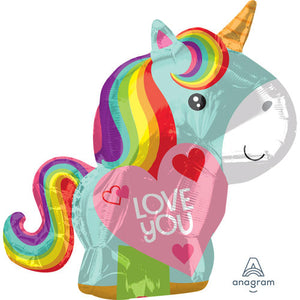 Anagram 18 inch UNICORN LOVE Foil Balloon 36426-01-A-P