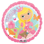 Anagram 18 inch WOODLAND PRINCESS HAPPY BIRTHDAY Foil Balloon 33779-02-A-U