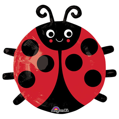 Anagram 19 inch HAPPY LADY BUG Foil Balloon 32449-01-A-P