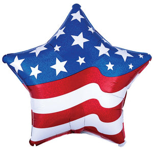 Anagram 19 inch PATRIOTIC STAR Foil Balloon