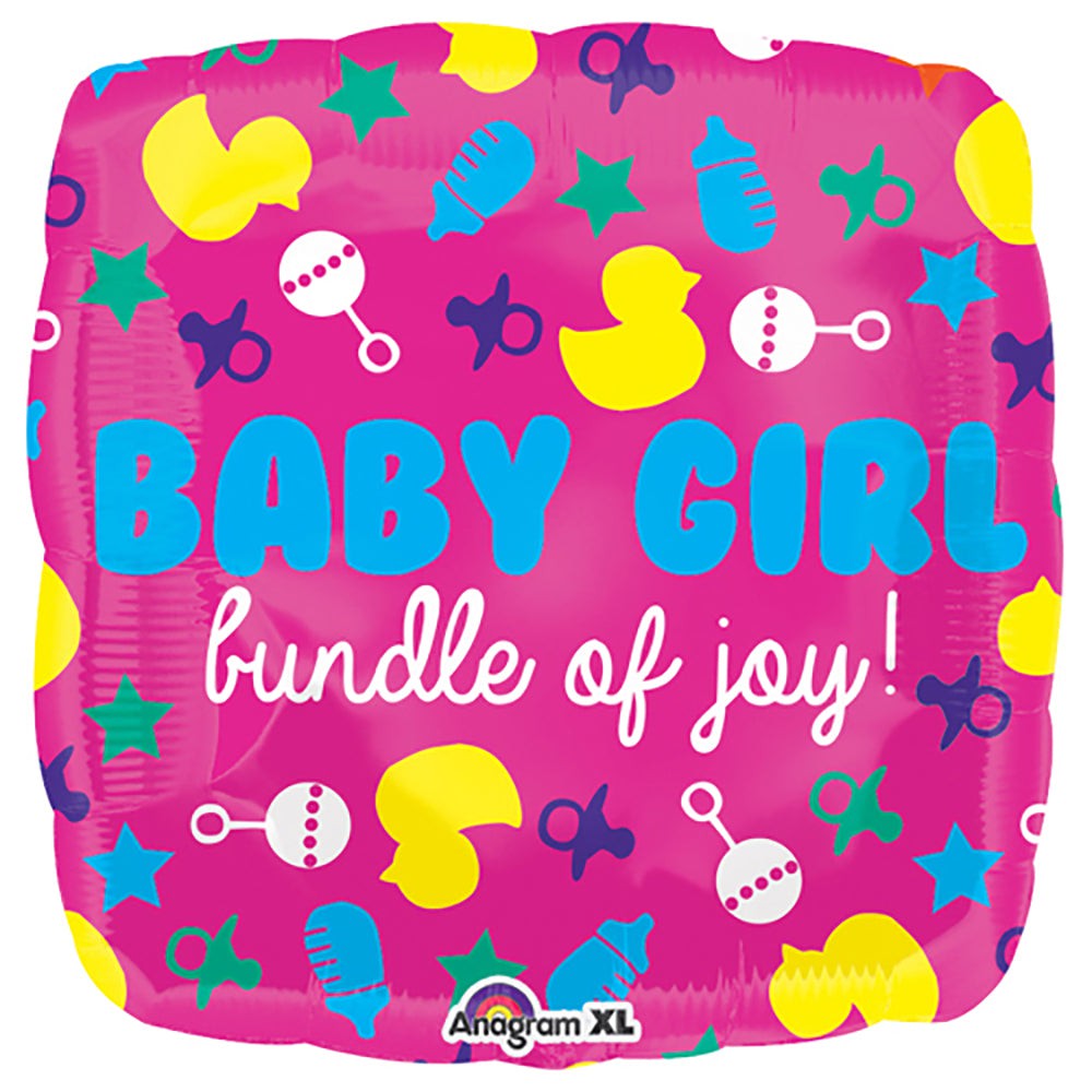 Anagram 21 inch BABY GIRL ICONS Foil Balloon 33637-01-A-P