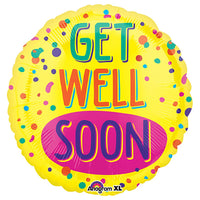 Anagram 21 inch GET WELL SOON PAINT SPLATTER Foil Balloon 33301-01-A-P