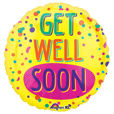 Anagram 21 inch GET WELL SOON PAINT SPLATTER Foil Balloon 33301-01-A-P