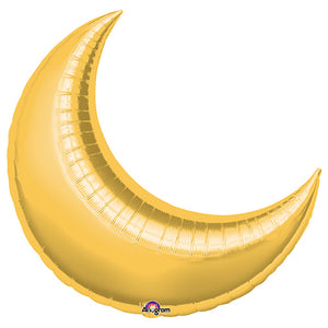 Anagram 26 inch CRESCENT MOON - GOLD (3 PK) Foil Balloon 16135-99-A-U