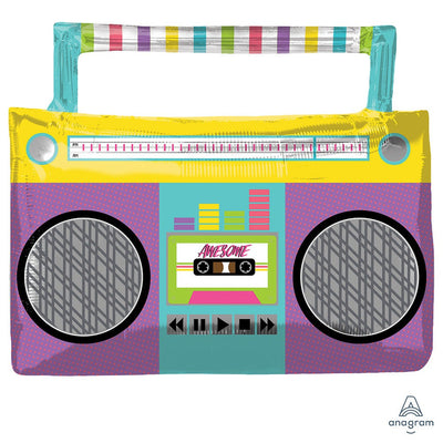 Anagram 27 inch AWESOME PARTY BOOM BOX Foil Balloon 39712-01-A-P