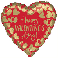 Anagram 28 inch GOLDEN HAPPY VALENTINE'S DAY Foil Balloon 45123-01-A-P