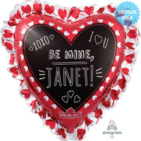 Anagram 28 inch HEART BLACK BOARD Foil Balloon 32508-01-A-P